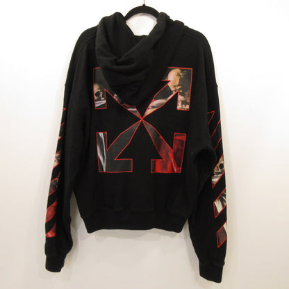 [Used] OFF-WHITE | Off-White Caravaggio Over Hoodie Parka OMBB037R21FLE002 Japan domestic official product, Black, Size: L