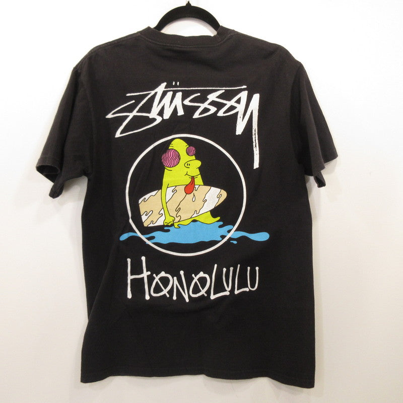 [Used] STUSSY | Honolulu Ghost Surfman Short-Sleeve T-Shirt Black Size: M