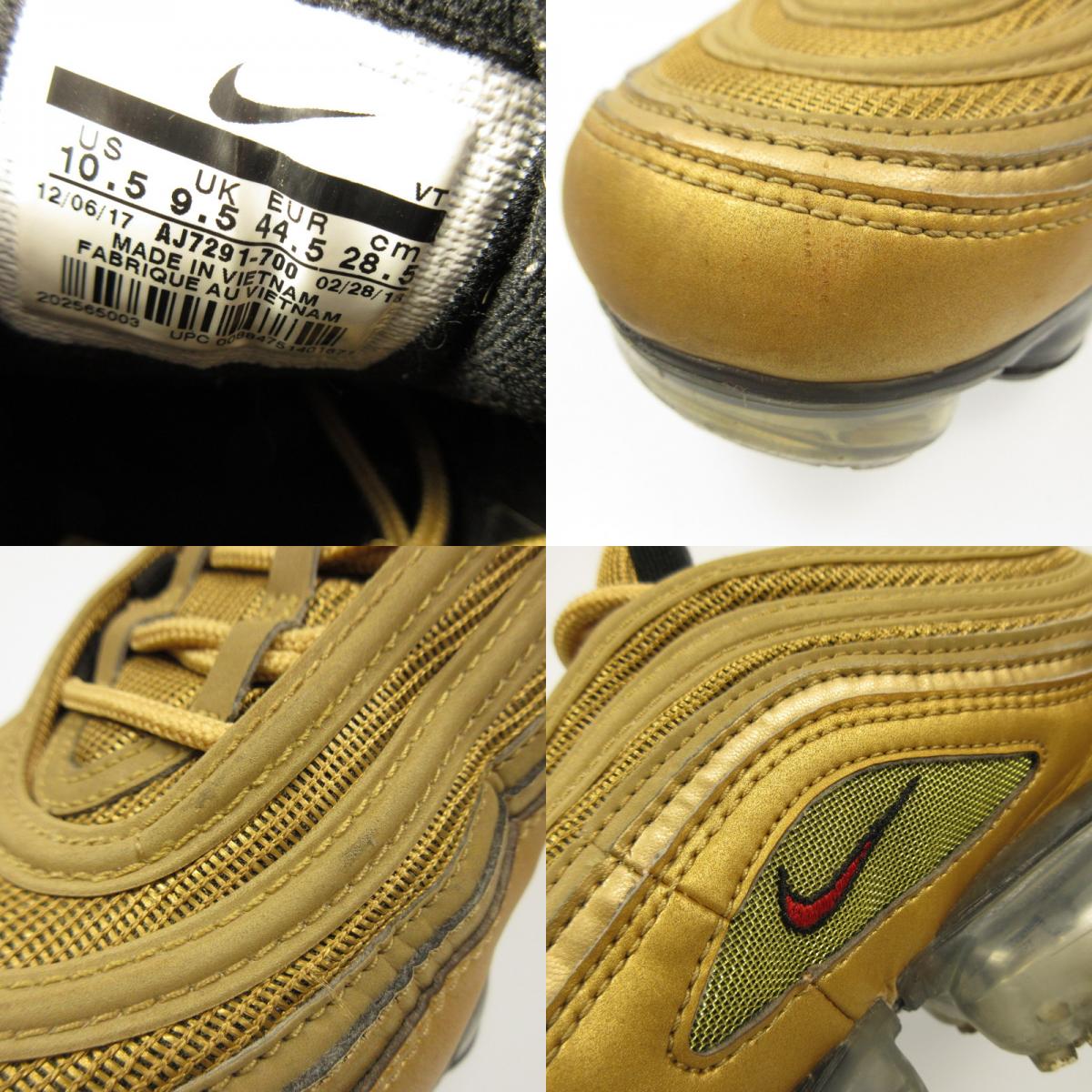 [Used] NIKE | Nike AIR VAPORMAX 97 METALLIC GOLD Sneakers AJ7291-700 Gold 28.5cm