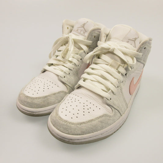 【中古】NIKE | ナイキ WMNS AIR JORDAN 1 MID SE LIGHT IRON ORE スニーカー DN4045-001 グレー 24cm