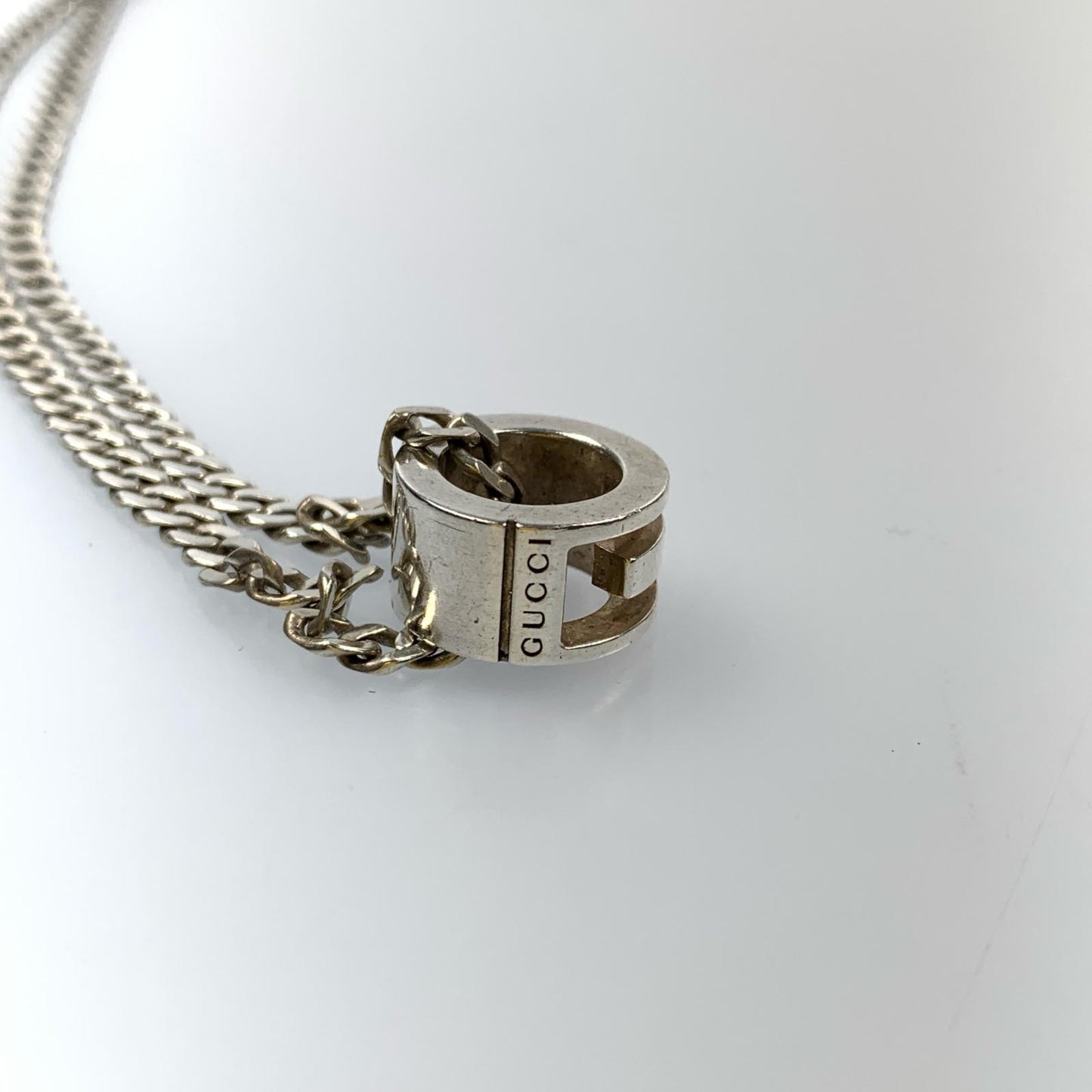 [Used] GUCCI | Gucci G Ring Necklace 223351 Silver