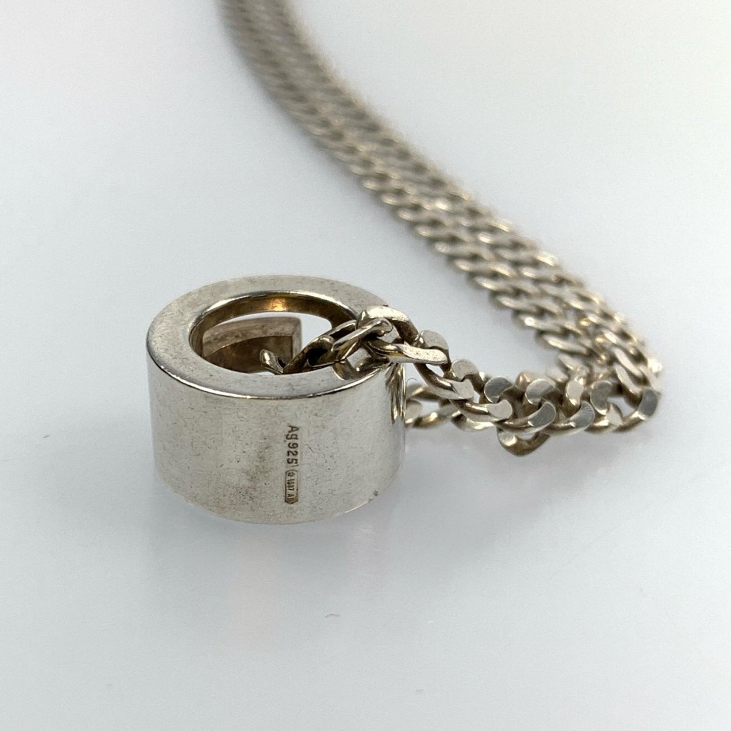 [Used] GUCCI | Gucci G Ring Necklace 223351 Silver
