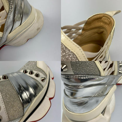 Used】Christian Louboutin | Christian Louboutin 123 Run Sneakers Size:36 Silver