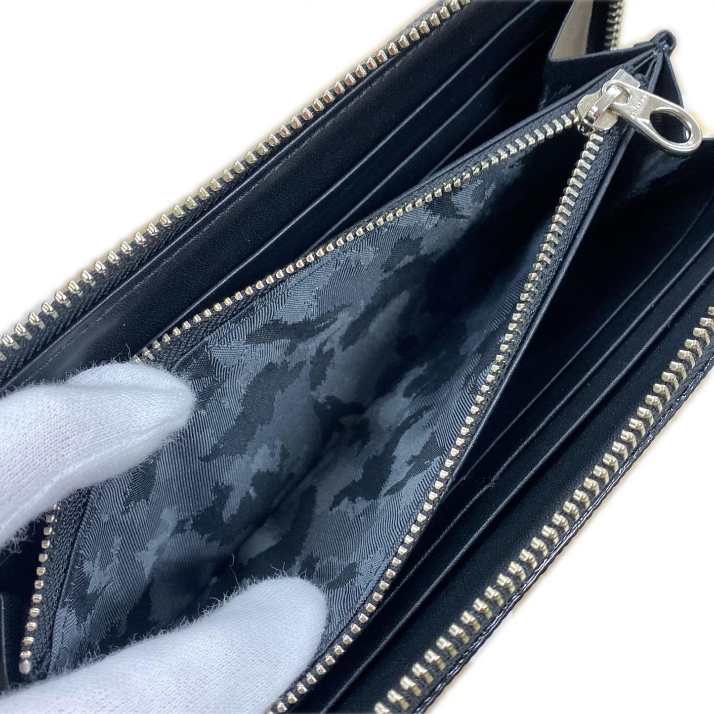 Used: aniary | Aniary Wave Leather Long Wallet 16-20019 Black