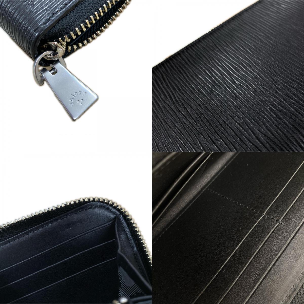 Used: aniary | Aniary Wave Leather Long Wallet 16-20019 Black