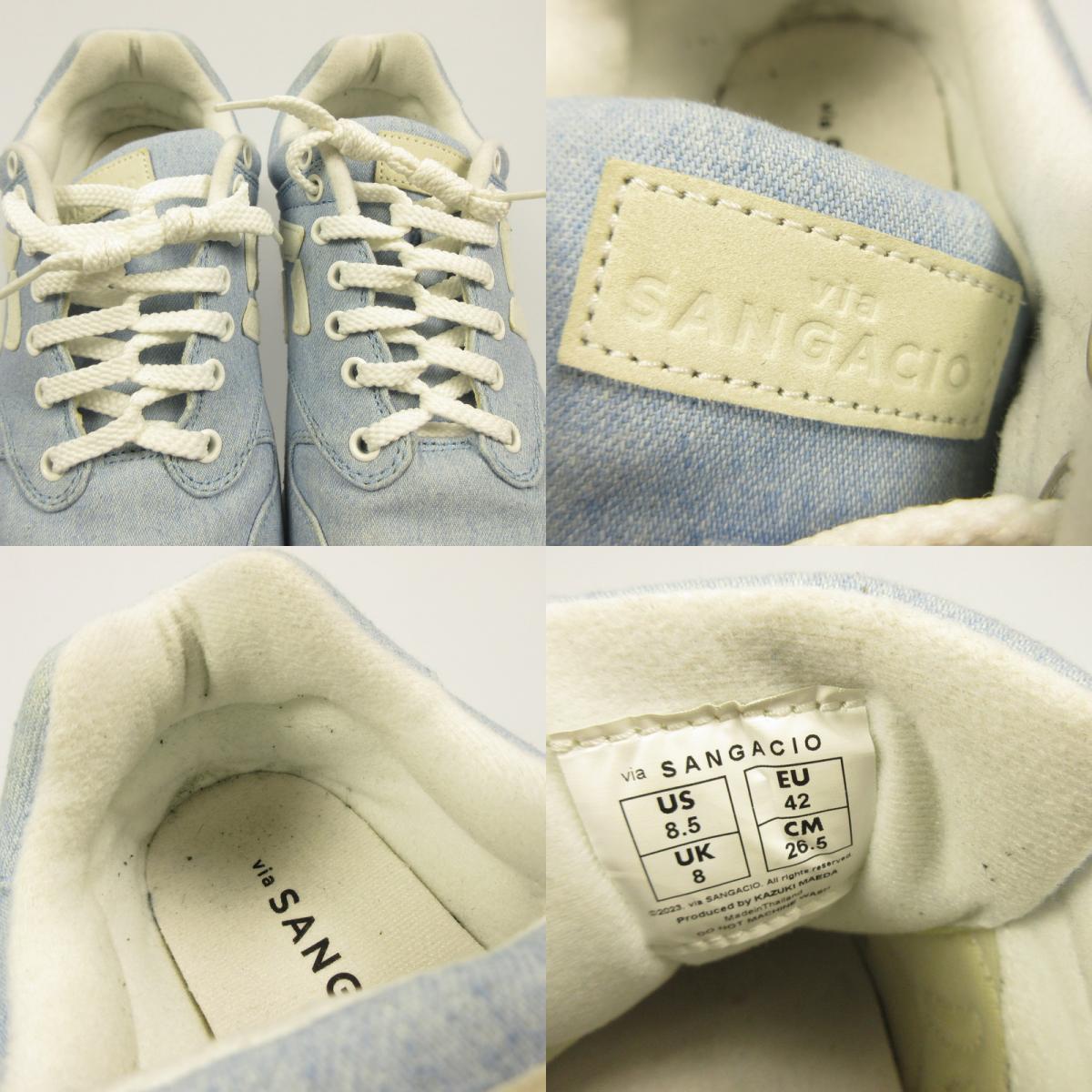 [Used] Sangacio | Sangaccho 'NYUZU DENIM' Sneakers, Light Blue, 26.5cm