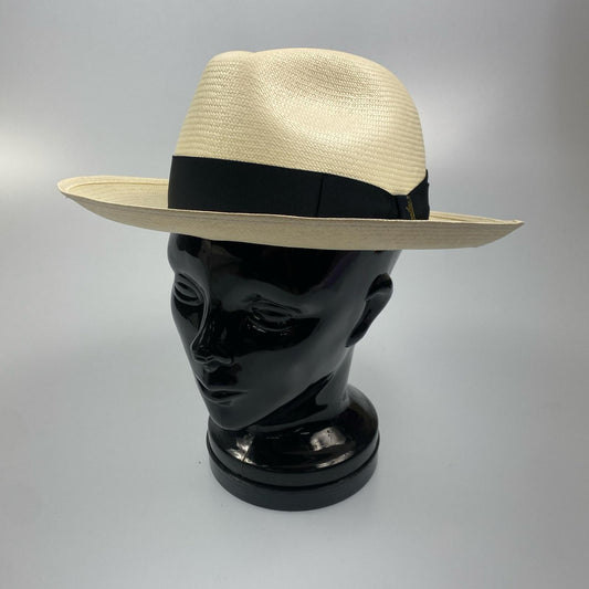 【中古】Borsalino | ボルサリーノ パナマハット ハット ホワイト サイズ：58