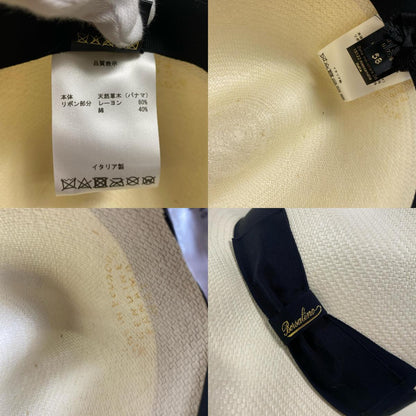 Used Borsalino Panama Hat Hat White Size: 58