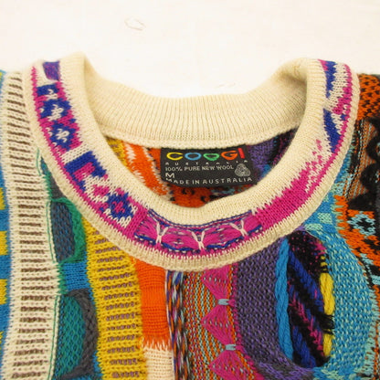 [Used] COOGI | 3D Knit Sweater Made in Australia Multi-color Size: M
