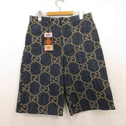 【中古】GUCCI | グッチ パイナップルジャンボGG ショートパンツ 674371 ブルー サイズ：32