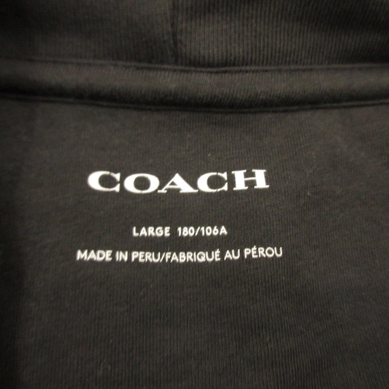 【中古】COACH | コーチ カモ フーディー パーカー CL332 ブラック サイズ：L