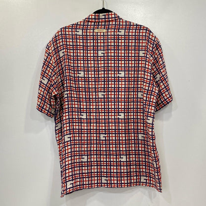 GUCCI | グッチ スクエアG タータンチェック リネンシャツ 半袖シャツ 742706 国内正規品 サイズ：46【姫路東店】