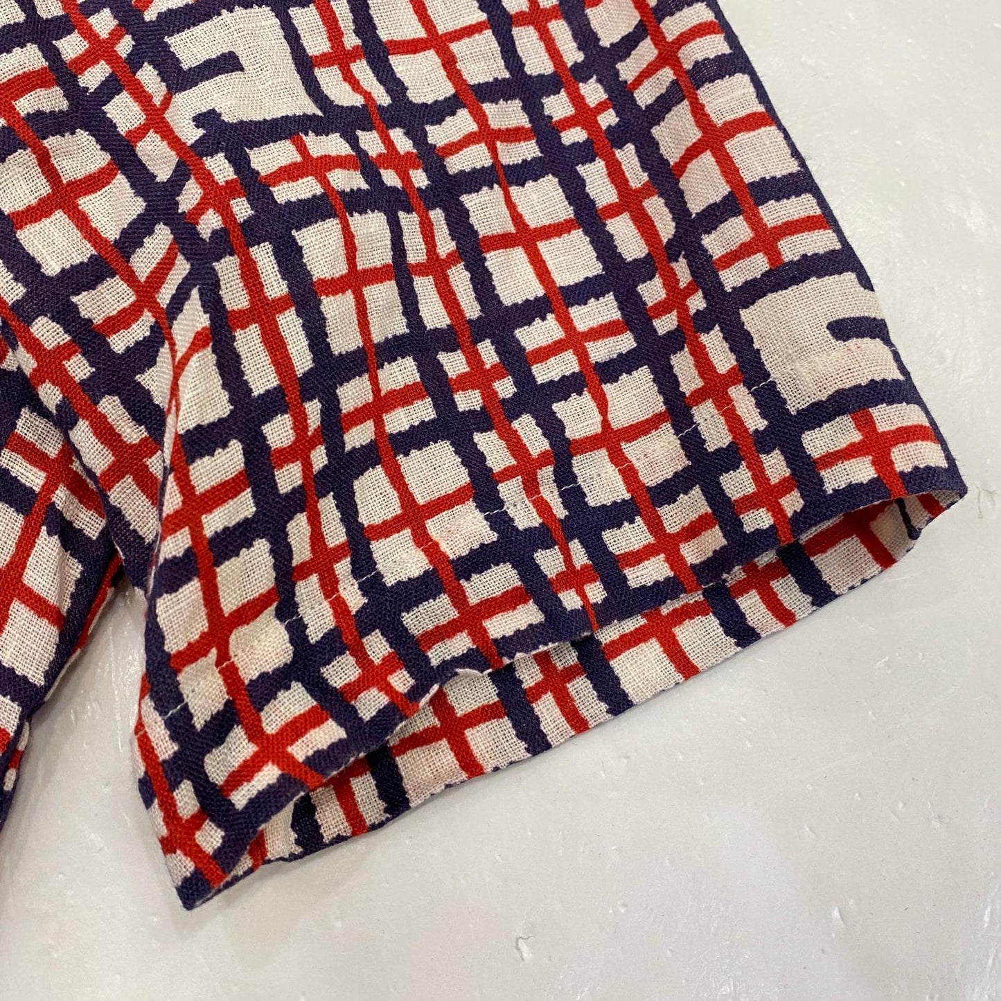 GUCCI | グッチ スクエアG タータンチェック リネンシャツ 半袖シャツ 742706 国内正規品 サイズ：46【姫路東店】