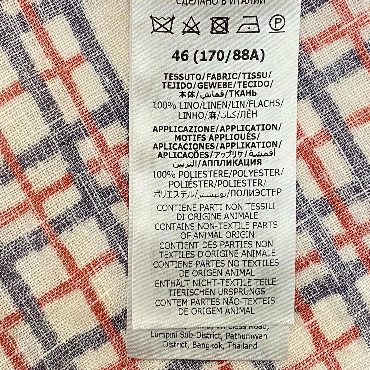 GUCCI | グッチ スクエアG タータンチェック リネンシャツ 半袖シャツ 742706 国内正規品 サイズ：46【姫路東店】