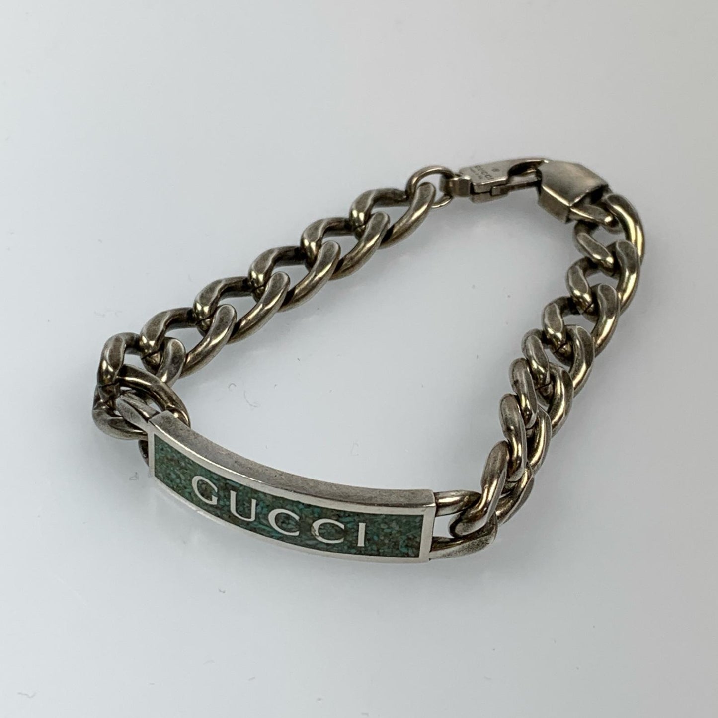 【Used】GUCCI | Gucci Enamel Logo Plate Bracelet 678712 Size: 19CM