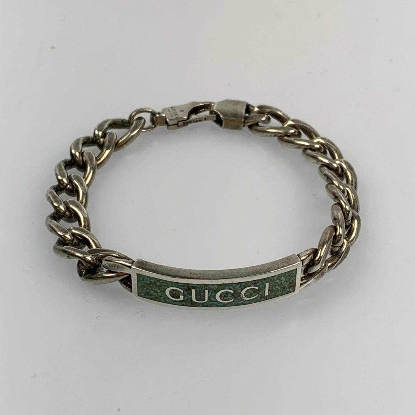 【Used】GUCCI | Gucci Enamel Logo Plate Bracelet 678712 Size: 19CM