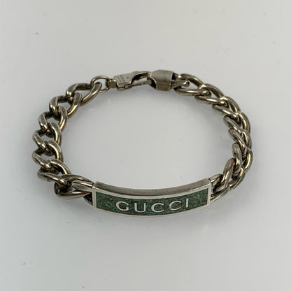 【Used】GUCCI | Gucci Enamel Logo Plate Bracelet 678712 Size: 19CM
