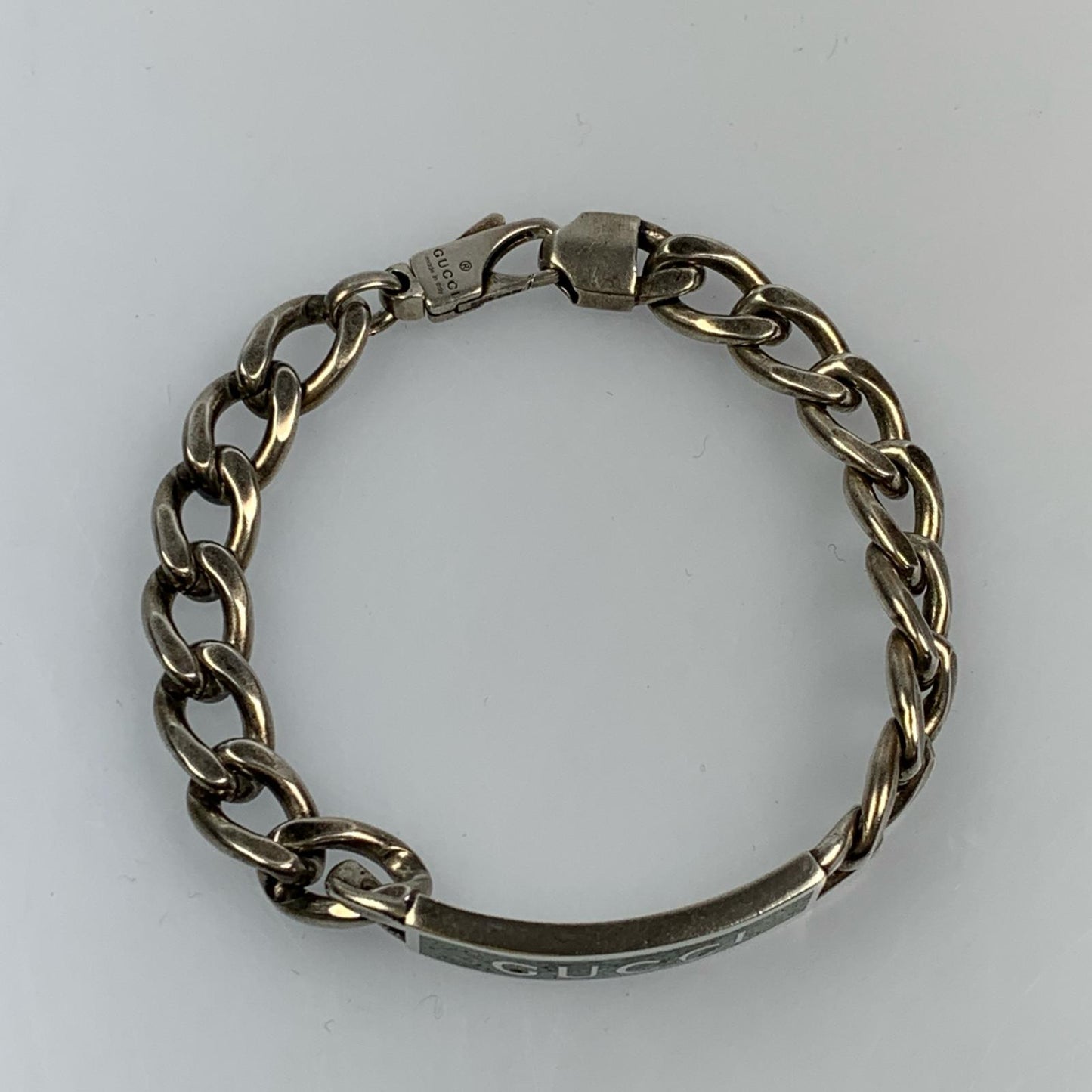 【Used】GUCCI | Gucci Enamel Logo Plate Bracelet 678712 Size: 19CM