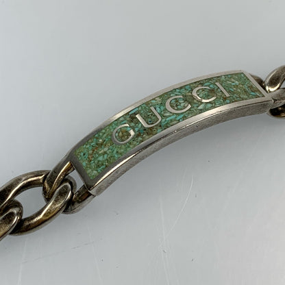 【Used】GUCCI | Gucci Enamel Logo Plate Bracelet 678712 Size: 19CM