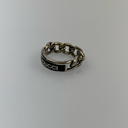 【中古】GUCCI | グッチ エナメルロゴプレート リング・指輪 678711
