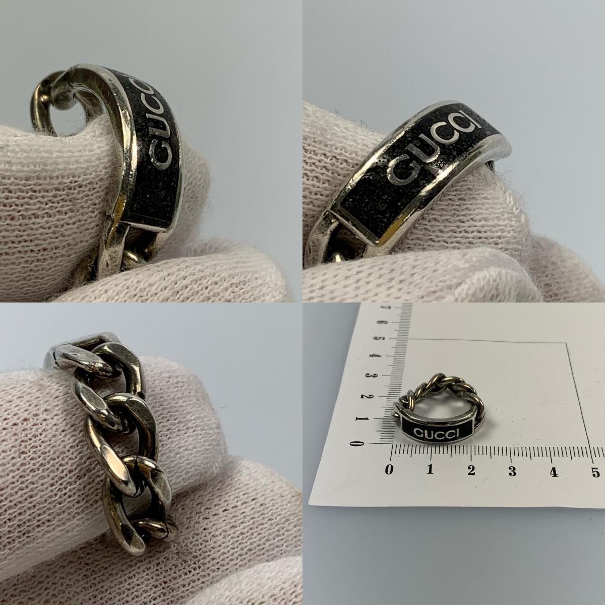Used] GUCCI | Gucci Enamel Logo Plate Ring 678711