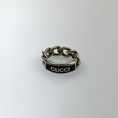 Used] GUCCI | Gucci Enamel Logo Plate Ring 678711