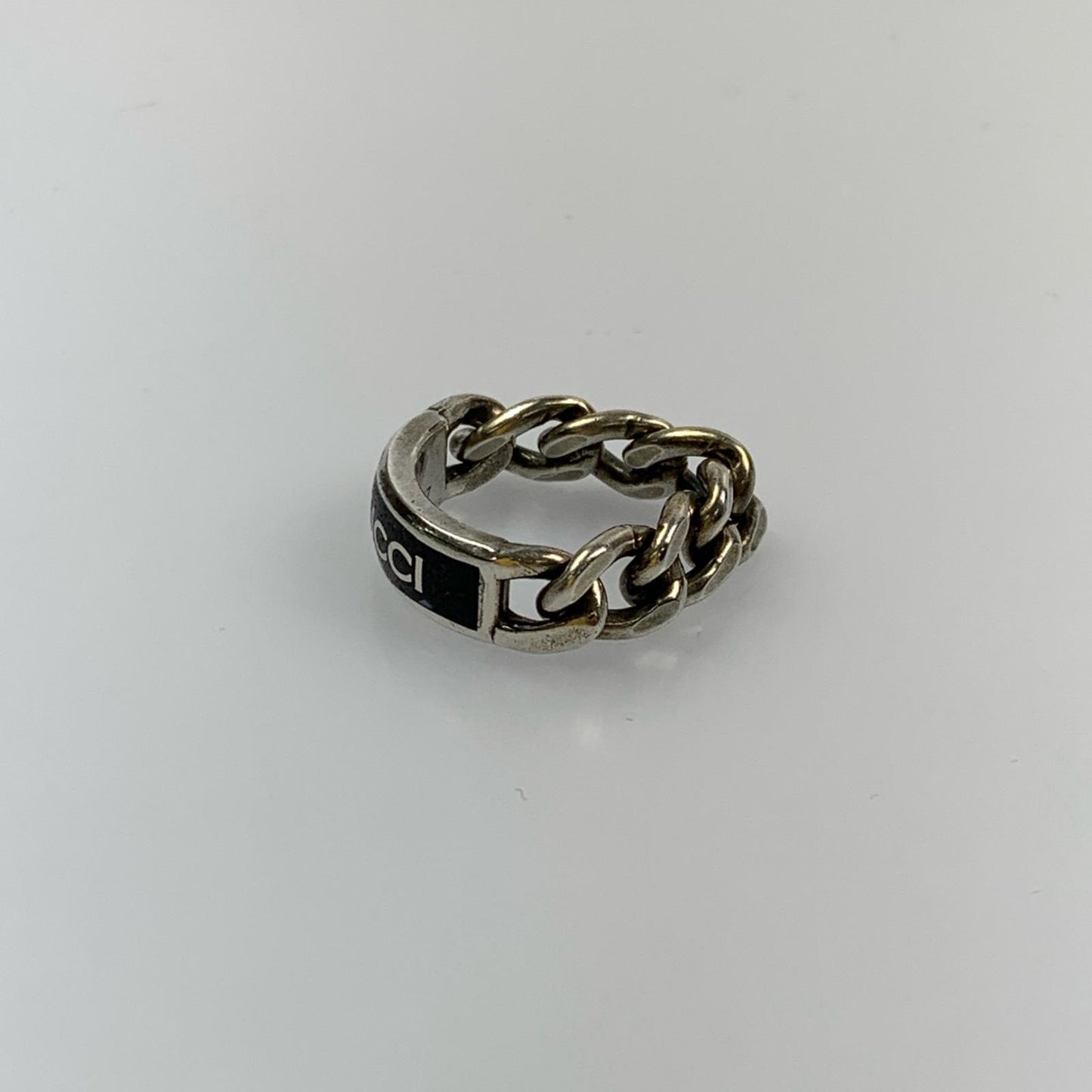 Used] GUCCI | Gucci Enamel Logo Plate Ring 678711