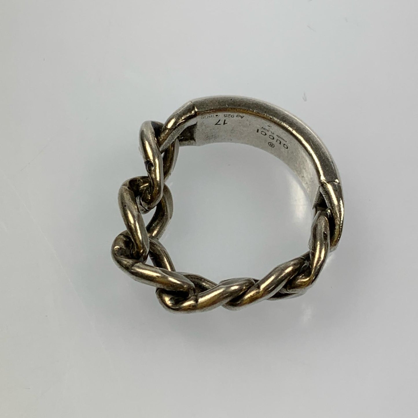 Used] GUCCI | Gucci Enamel Logo Plate Ring 678711
