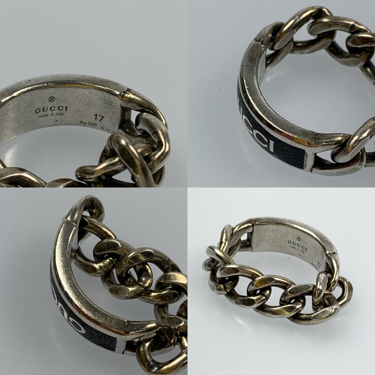 Used] GUCCI | Gucci Enamel Logo Plate Ring 678711