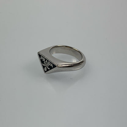 [Used] PRADA | Prada Enamel Silver Ring 2JA201