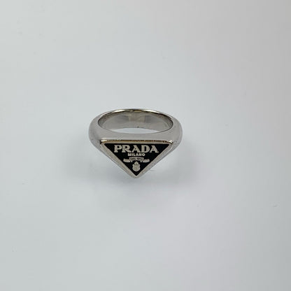 [Used] PRADA | Prada Enamel Silver Ring 2JA201