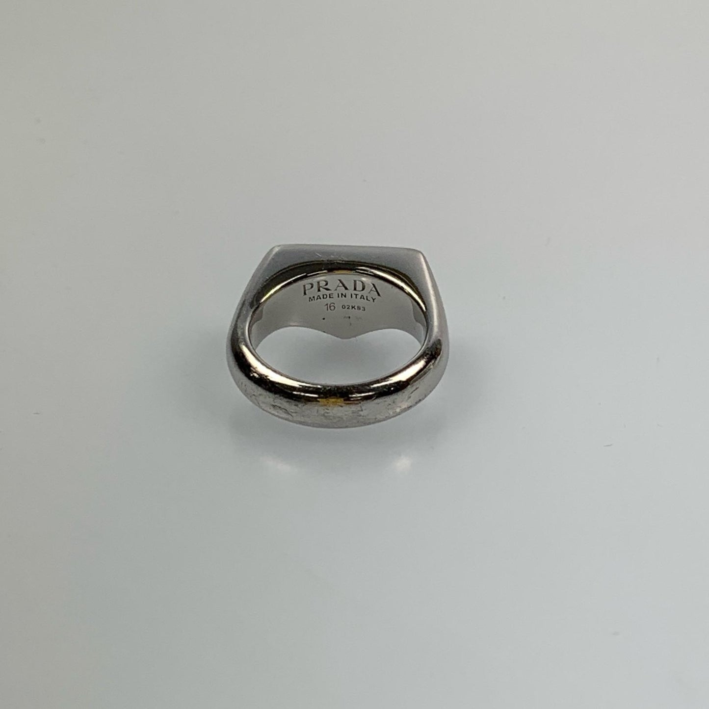 [Used] PRADA | Prada Enamel Silver Ring 2JA201