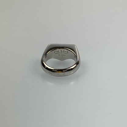 [Used] PRADA | Prada Enamel Silver Ring 2JA201