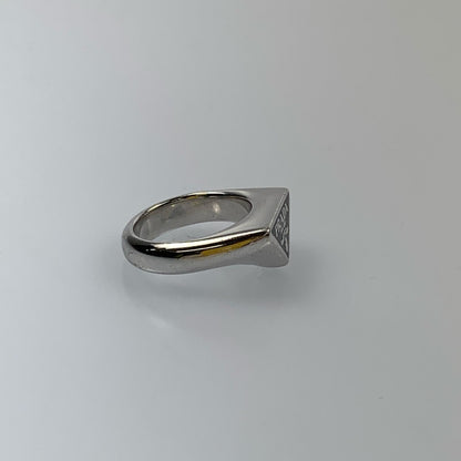 [Used] PRADA | Prada Enamel Silver Ring 2JA201