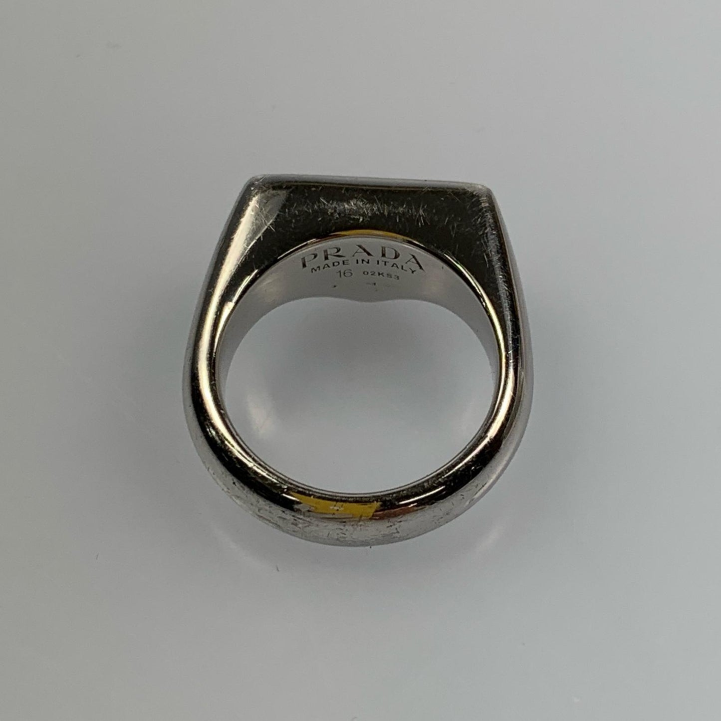 [Used] PRADA | Prada Enamel Silver Ring 2JA201