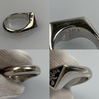 [Used] PRADA | Prada Enamel Silver Ring 2JA201