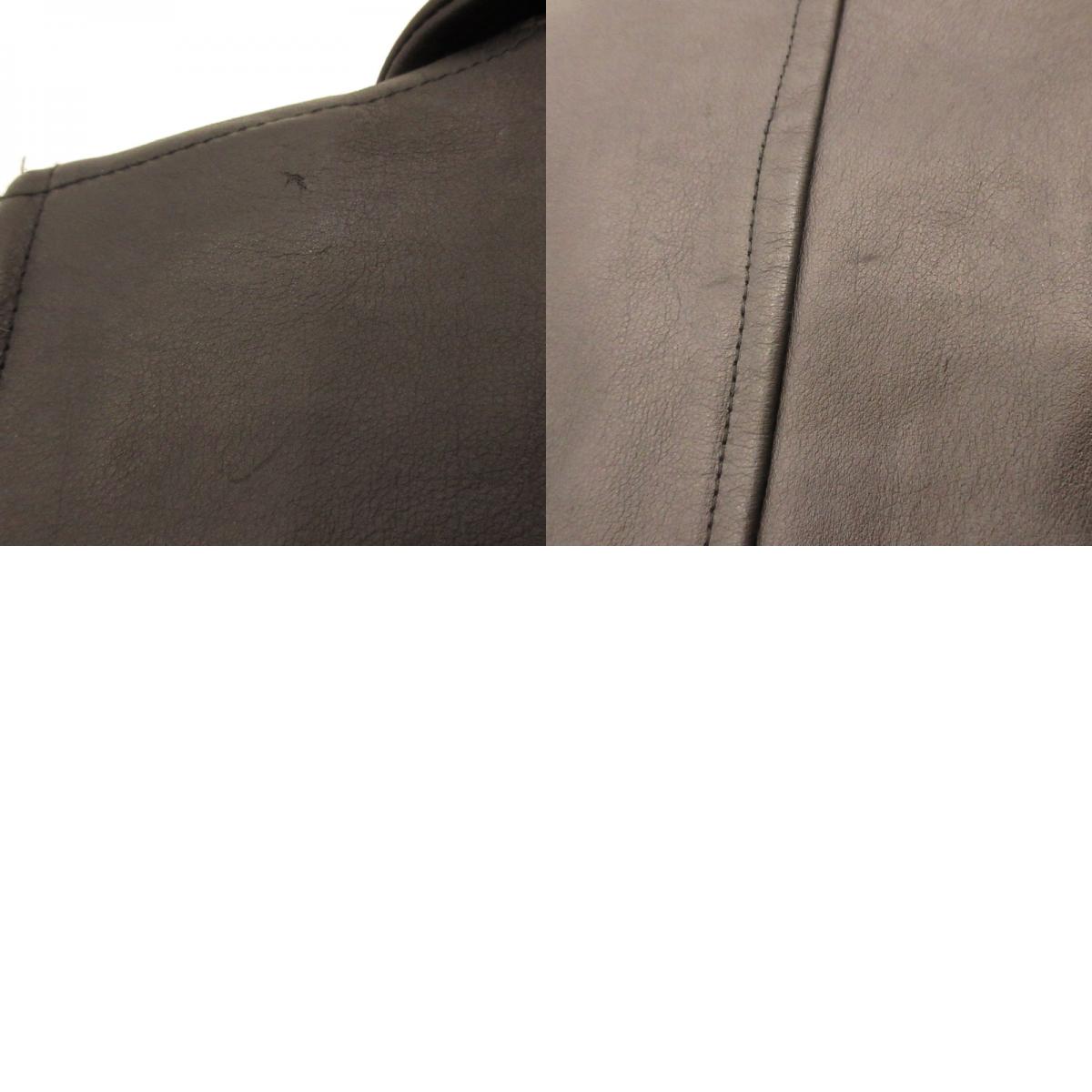 Used Jack Rose Leather 240730L LUV MAISON Black Size: 46