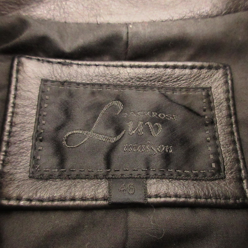 Used Jack Rose Leather 240730L LUV MAISON Black Size: 46
