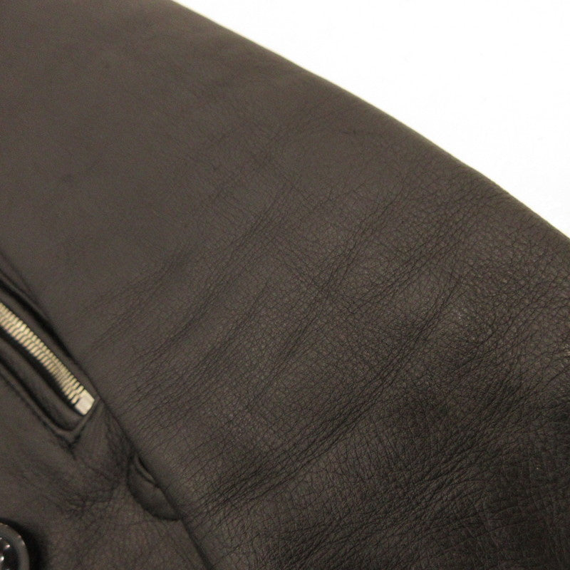 Used Jack Rose Leather 240730L LUV MAISON Black Size: 46