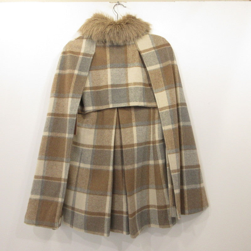 eimy istoire | Eimy istoire Warmy Check Duffle Cape Coat Outerwear 1123500079-0 Size: F