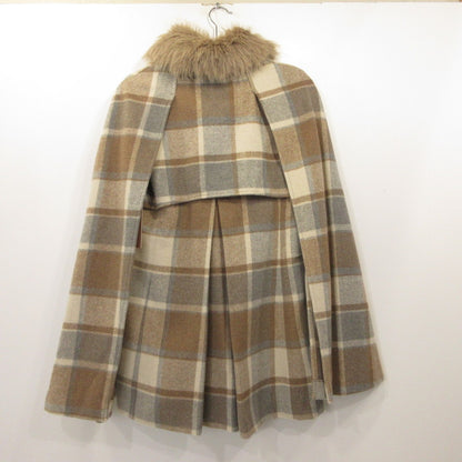 eimy istoire | Eimy istoire Warmy Check Duffle Cape Coat Outerwear 1123500079-0 Size: F