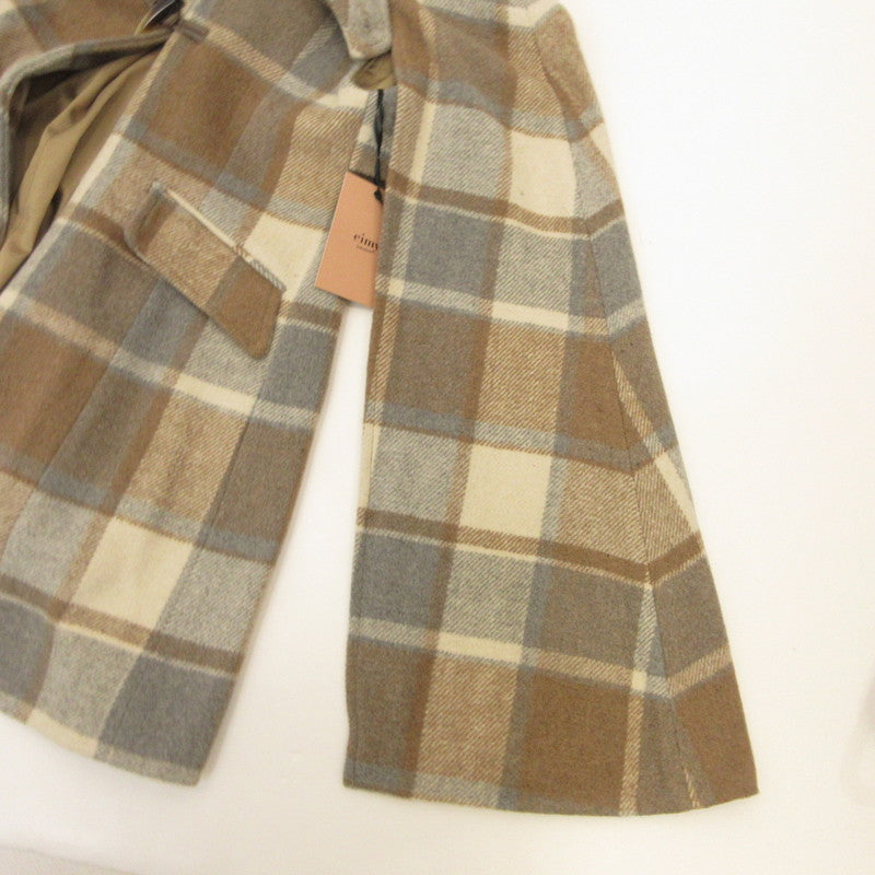 eimy istoire | Eimy istoire Warmy Check Duffle Cape Coat Outerwear 1123500079-0 Size: F