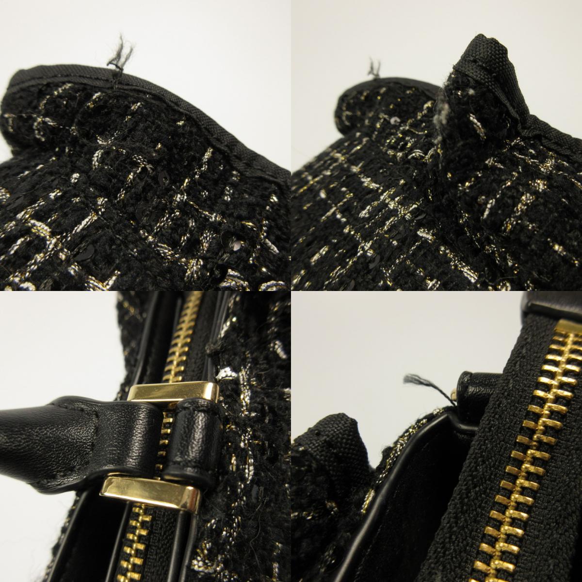 【Used】Samantha Vega | Samantha Vega Tweed Frill Tote (Small) Other Bags Black