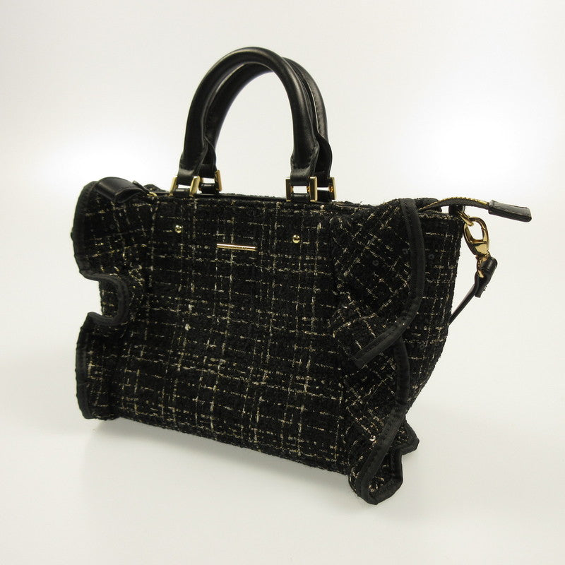 【Used】Samantha Vega | Samantha Vega Tweed Frill Tote (Small) Other Bags Black