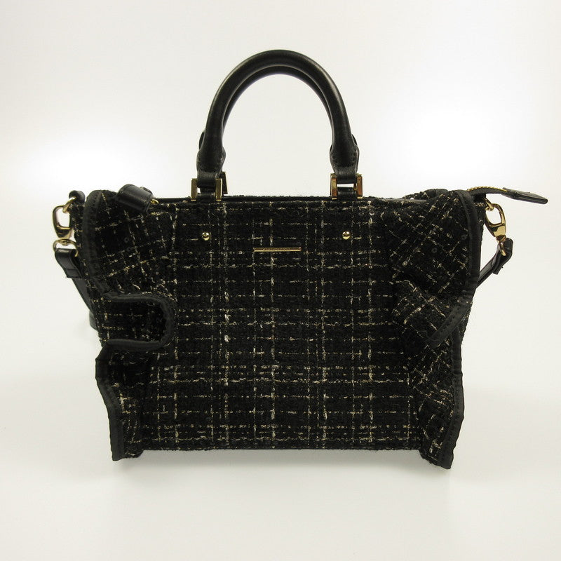 【Used】Samantha Vega | Samantha Vega Tweed Frill Tote (Small) Other Bags Black