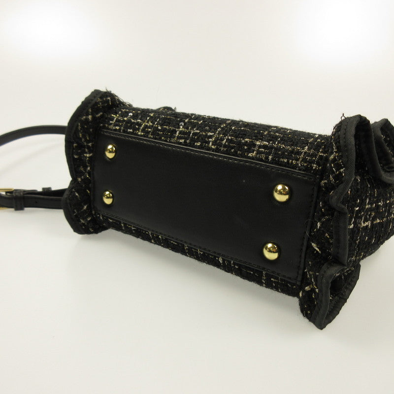 【Used】Samantha Vega | Samantha Vega Tweed Frill Tote (Small) Other Bags Black