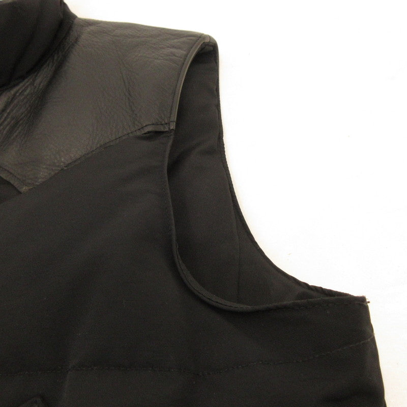 Used: SUGAR CANE | Leather Yoke Down Vest SC12067 Black Size: S