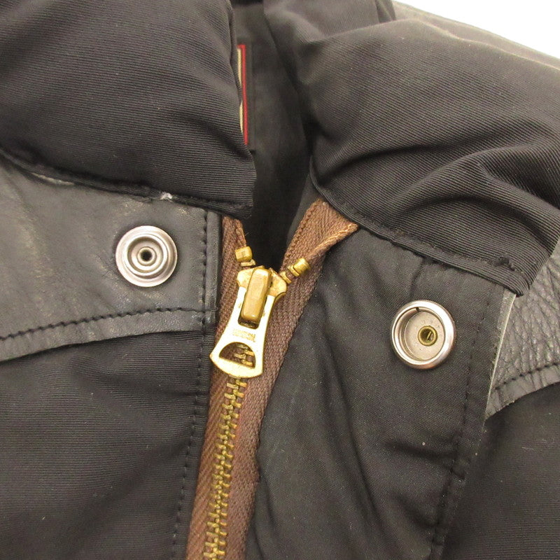 Used: SUGAR CANE | Leather Yoke Down Vest SC12067 Black Size: S