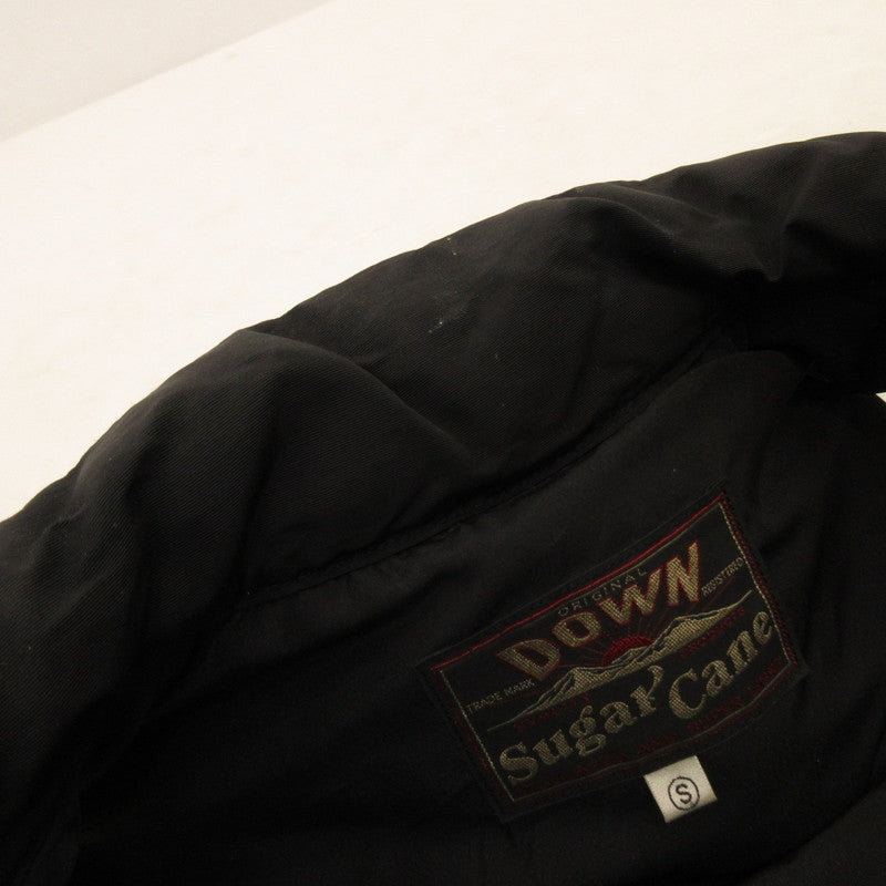 Used: SUGAR CANE | Leather Yoke Down Vest SC12067 Black Size: S