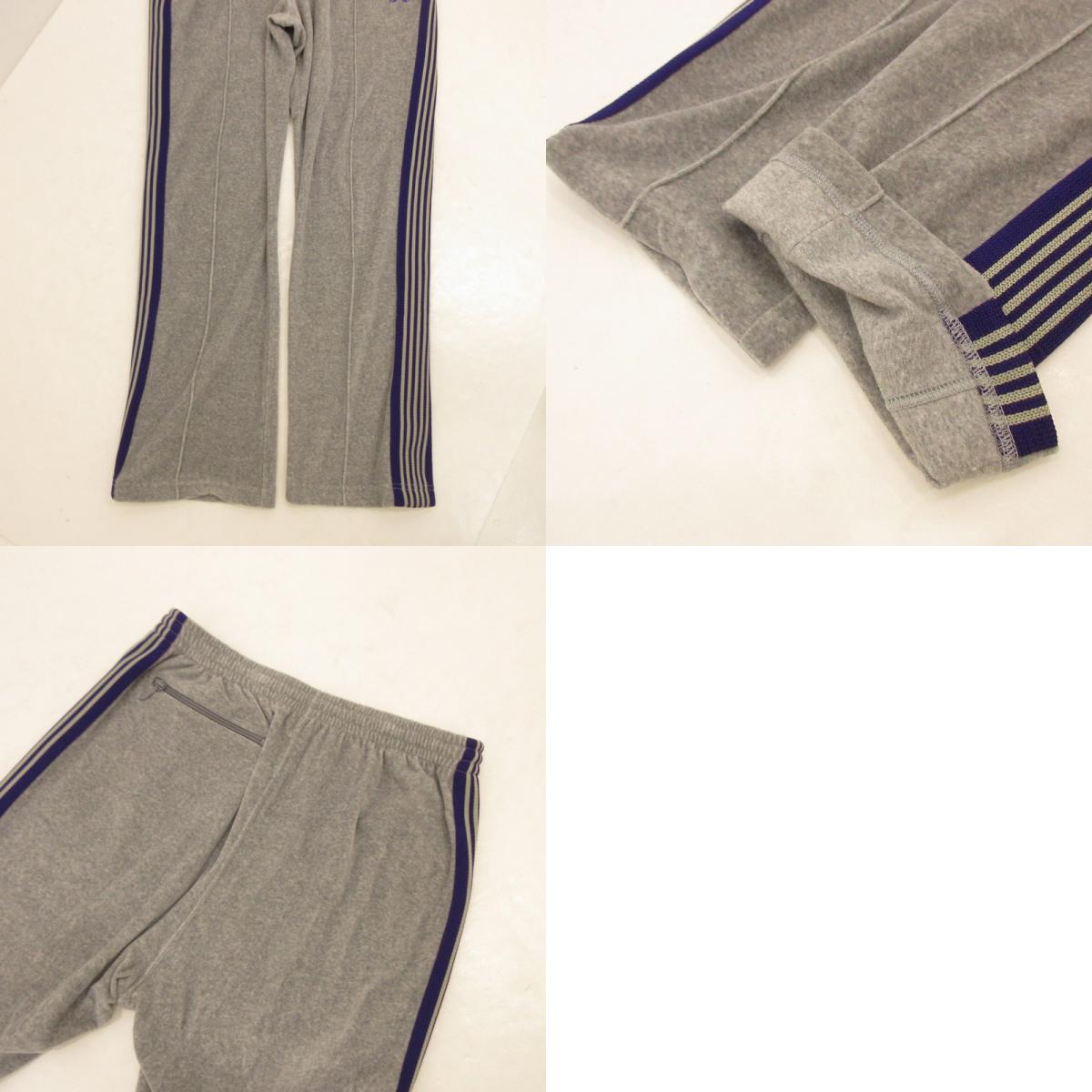 [Used] Needles | Needles Narrow Track Pant - C/PE Velour Pants KP227 Gray Size: M